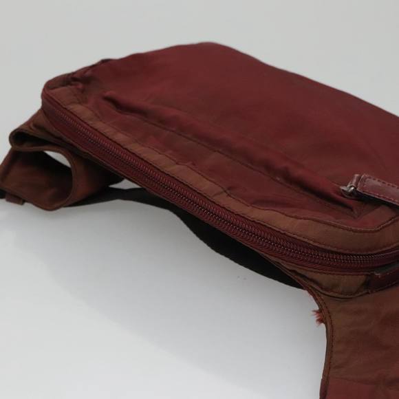 PRADA Shoulder Bag Nylon Red Silver Auth ti2546 - Picture 8 of 16